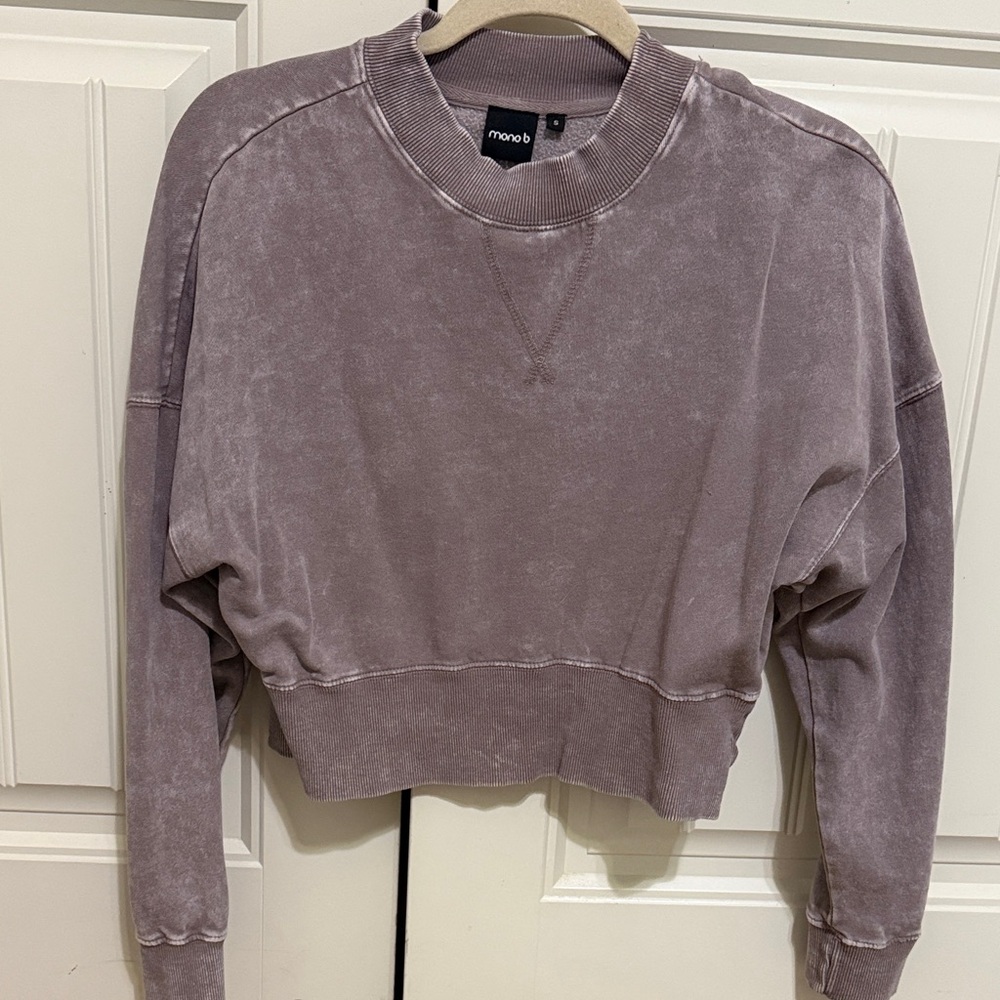 Mono B Dusty Purple Cropped Sweatshirt
